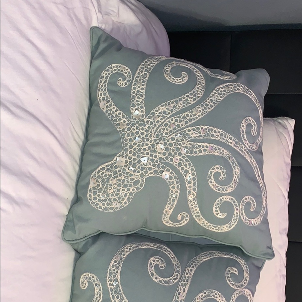 two octopus pillows from pier one imports